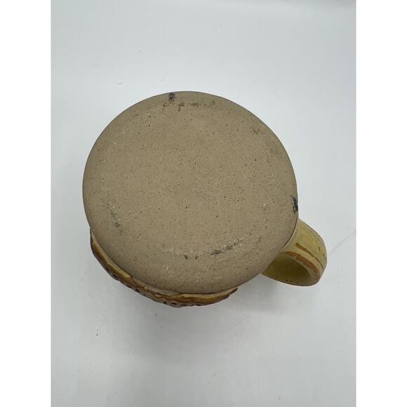 Vintage Coffee Cup Sports Theme Soccer Football Pottery Small 3in - Picture 6 of 8